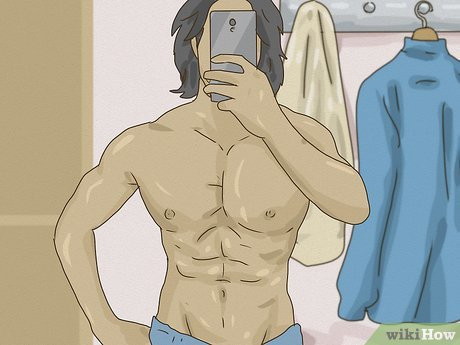 Step 2 Embrace your natural body, especially with a hairless chest.