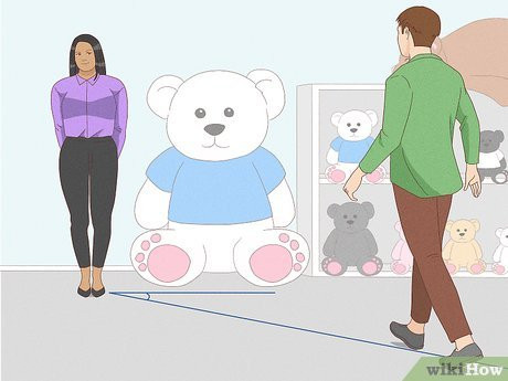 Make sure she can see that you’re calm, cool, and friendly.