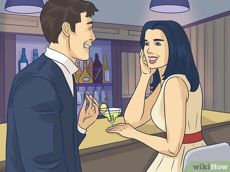 Head to a bar or restaurant and let a man approach you.