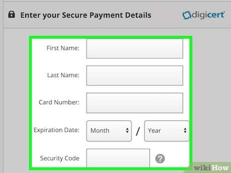 Step 4 Enter your payment information.